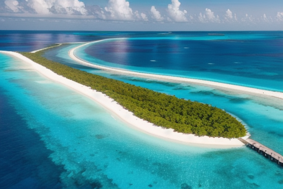 Aerial view of the Maldives