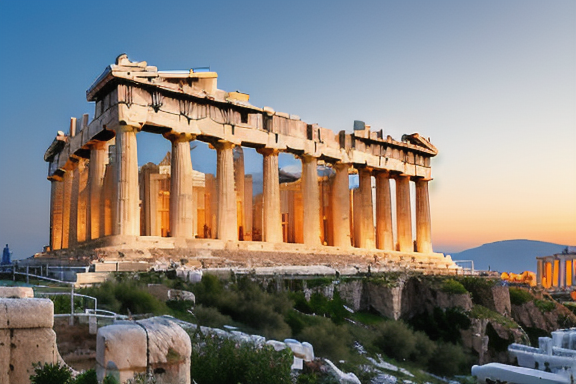 The Parthenon on the Acropolis in Athens