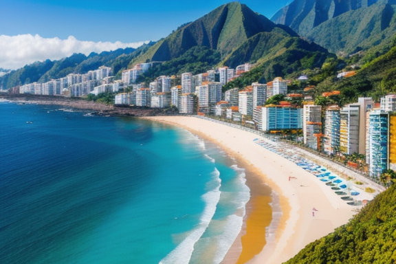 Aerial view of Praia do Leme