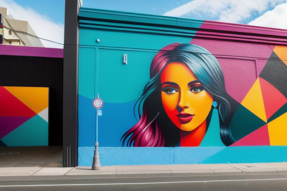 A vibrant street art mural in Melbourne