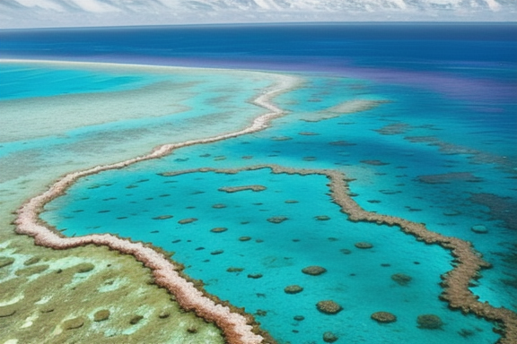 Great Barrier Reef from above