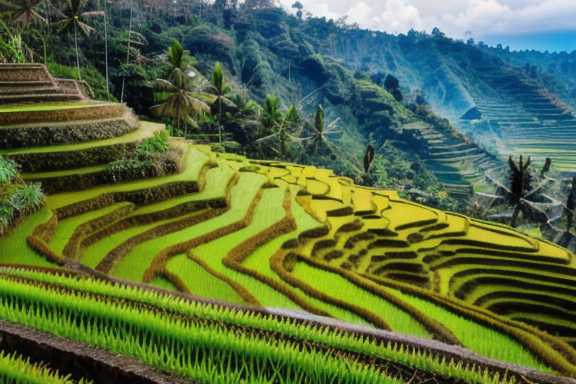 Rice terraces in Bali, Indonesia