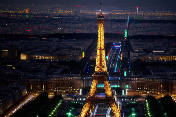 Eiffel Tower at night