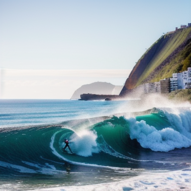 Praia do Arpoador com surfistas