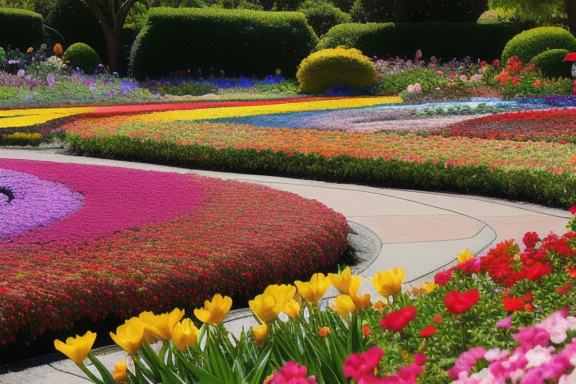 Flower garden in Holambra