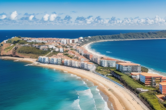 Aerial view of Praia da Sepultura